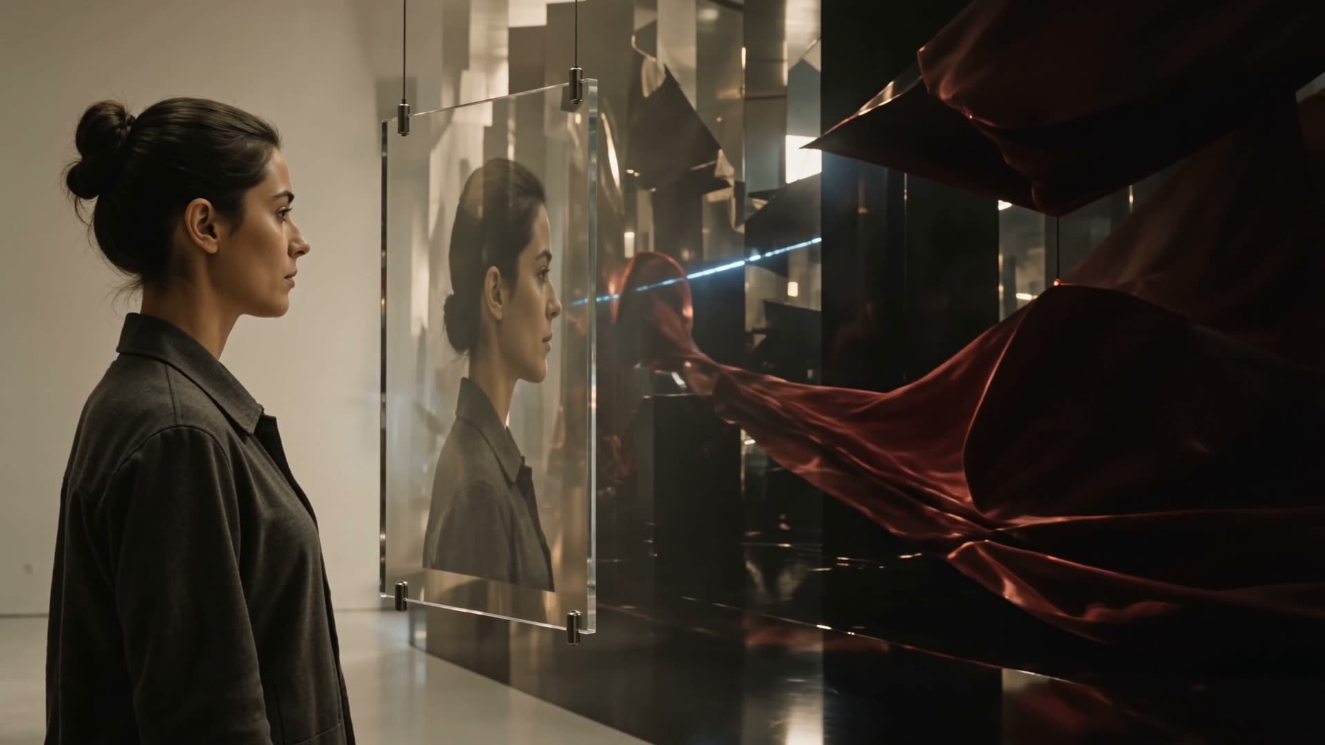 A directed frame held for review — nothing moves without approval